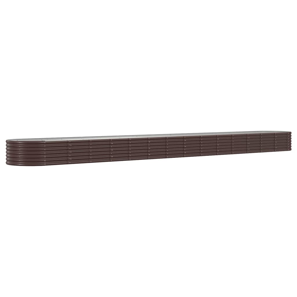 Letto Giardino Acciaio Zincato 620x80x36cm Marrone