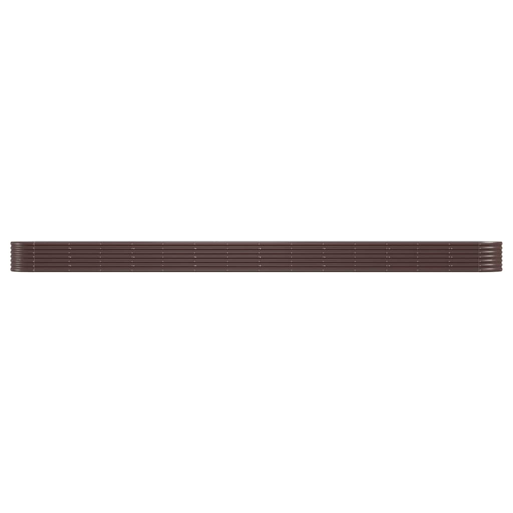 Letto Giardino Acciaio Zincato 620x80x36cm Marrone