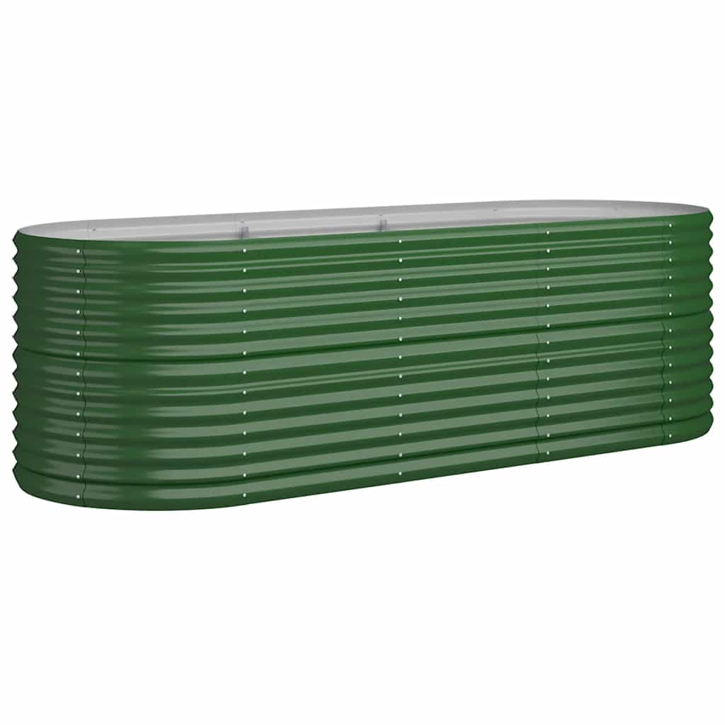Letto Giardino Acciaio Zincato 224x80x68 cm Verde