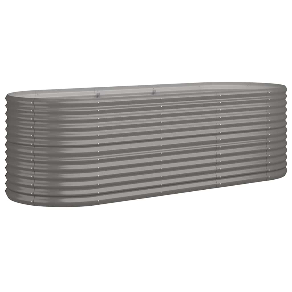 Letto Giardino Acciaio Zincato 224x80x68 cm Grigio