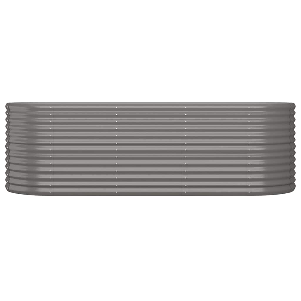 Letto Giardino Acciaio Zincato 224x80x68 cm Grigio