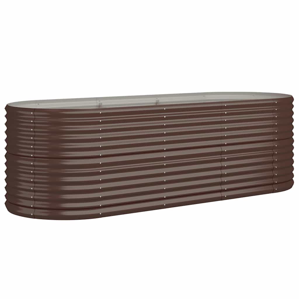 Letto Giardino Acciaio Zincato 224x80x68cm Marrone