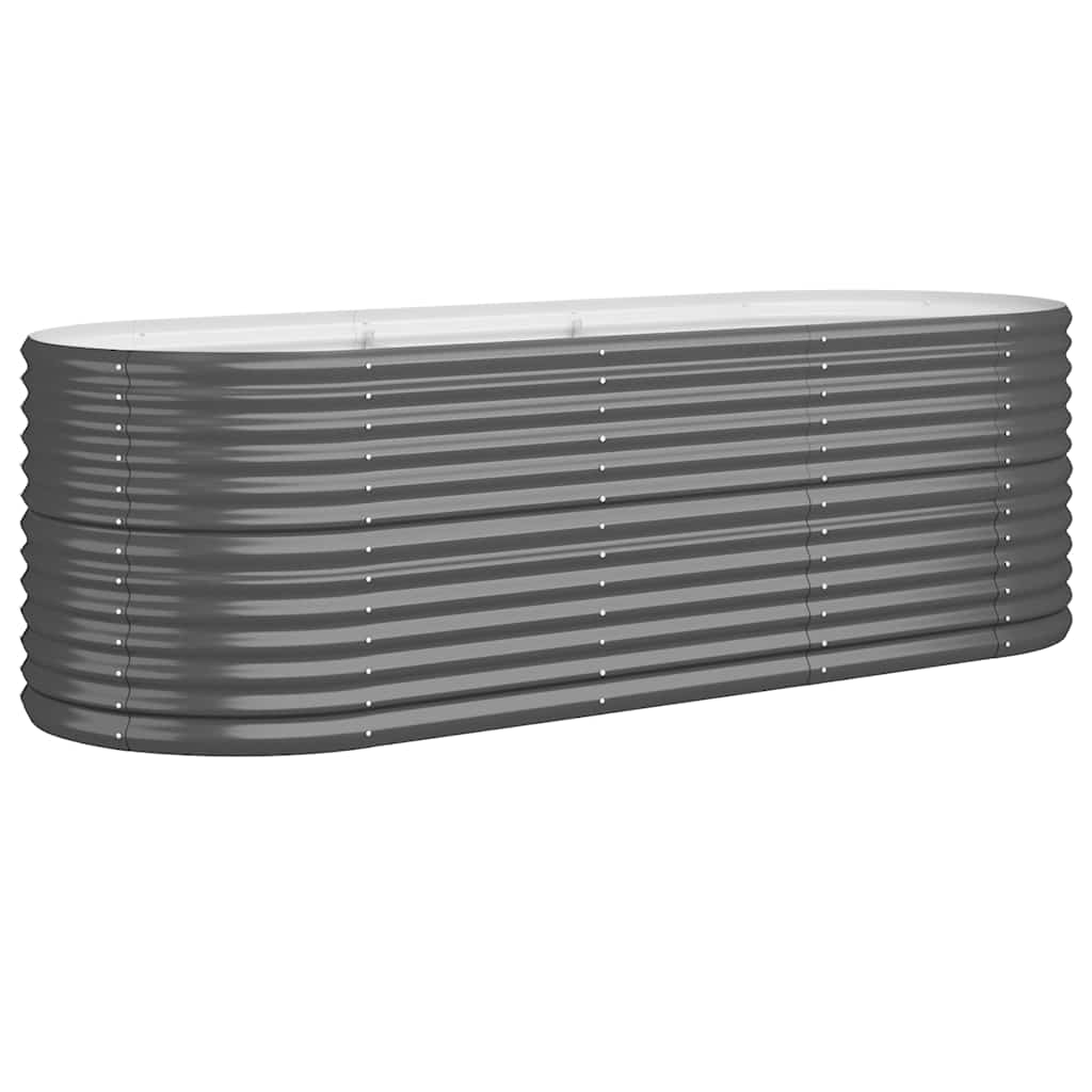 Letto da Giardino in Acciaio Zincato 224x80x68 cm Antracite