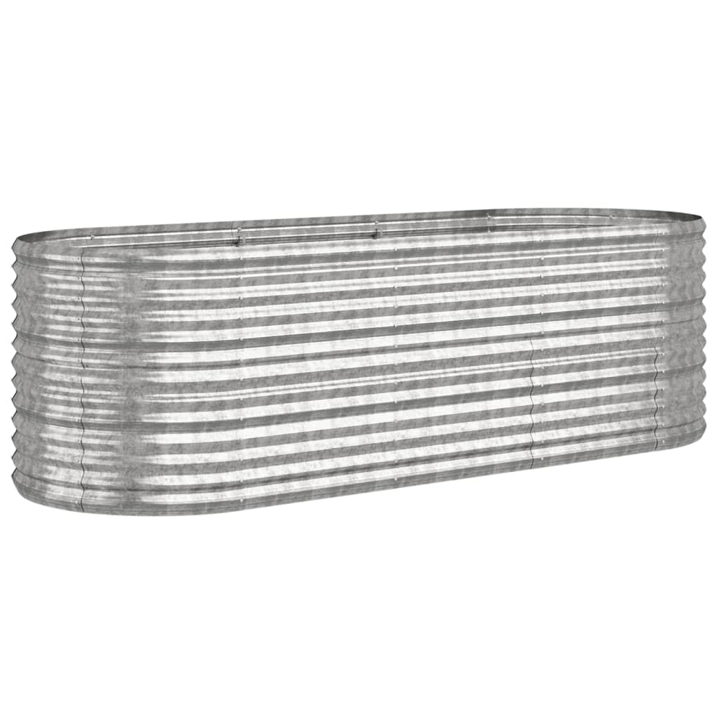 Letto Giardino Acciaio Zincato 224x80x68cm Argento