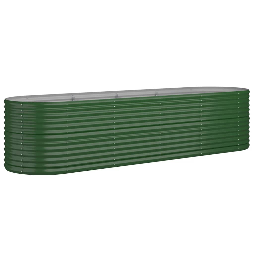 Letto Giardino Acciaio Zincato 296x80x68 cm Verde