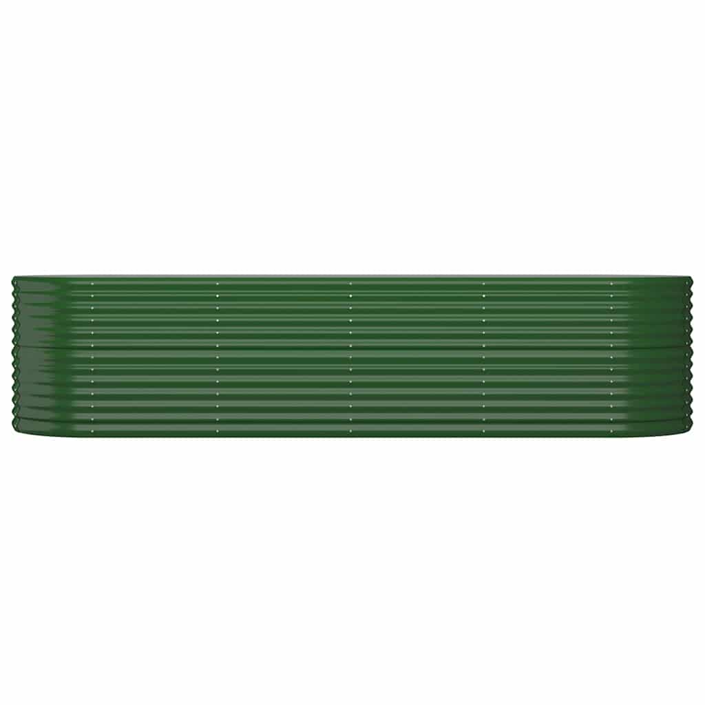 Letto Giardino Acciaio Zincato 296x80x68 cm Verde