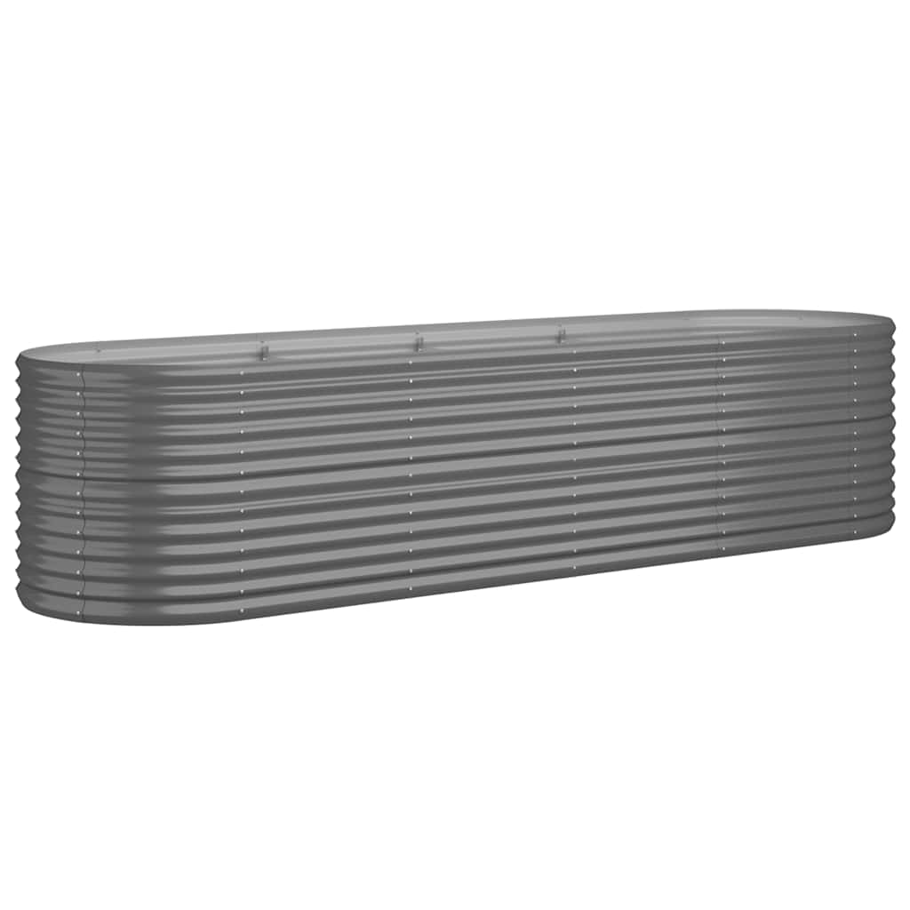 Letto Giardino Acciaio Zincato 296x80x68 cm Grigio