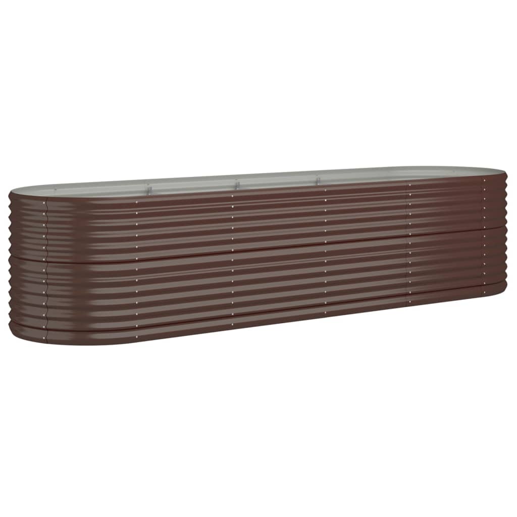 Letto Giardino Acciaio Zincato 296x80x68cm Marrone
