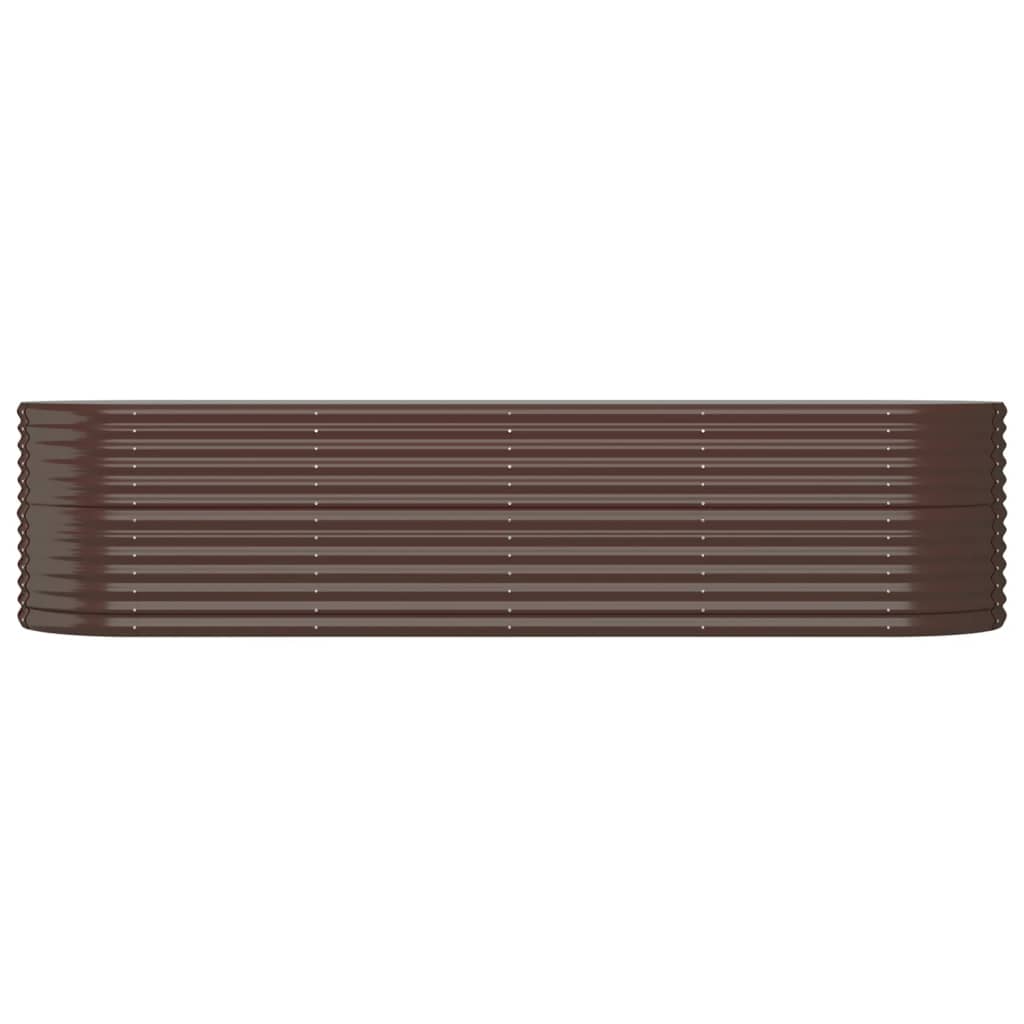 Letto Giardino Acciaio Zincato 296x80x68cm Marrone