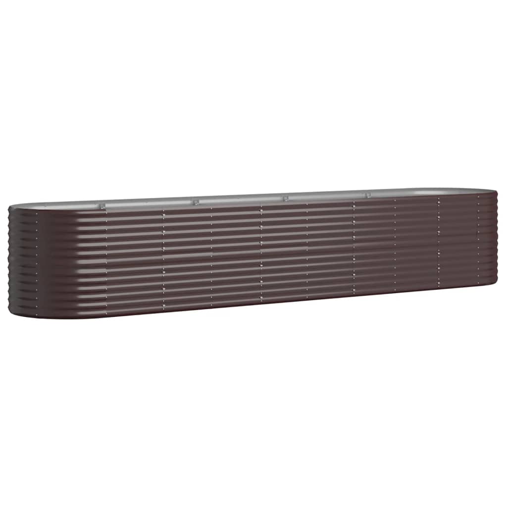 Letto Giardino Acciaio Zincato 368x80x68cm Marrone
