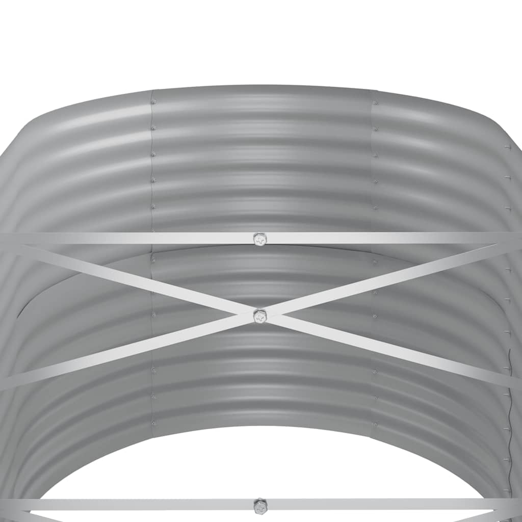 Letto da Giardino in Acciaio Zincato 368x80x68 cm Antracite