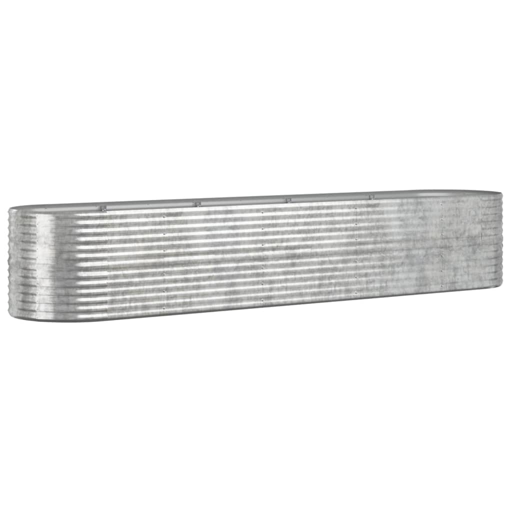 Letto Giardino Acciaio Zincato 368x80x68cm Argento