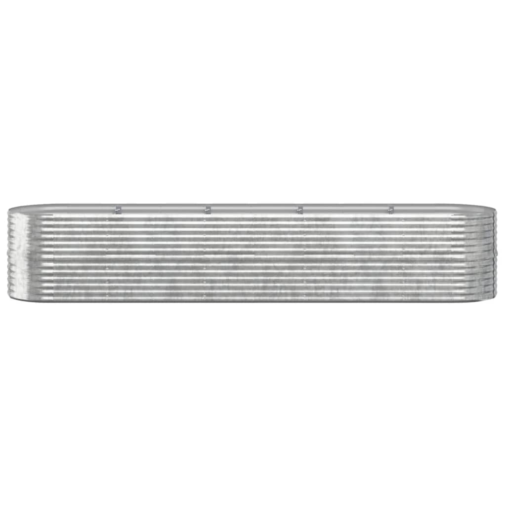 Letto Giardino Acciaio Zincato 368x80x68cm Argento