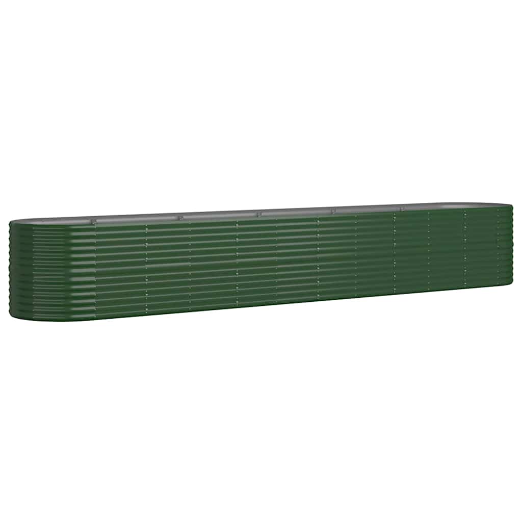 Letto Giardino Acciaio Zincato 440x80x68 cm Verde