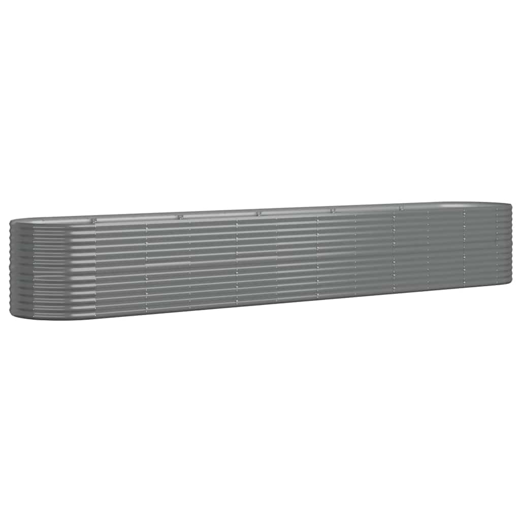 Letto Giardino Acciaio Zincato 440x80x68 cm Grigio