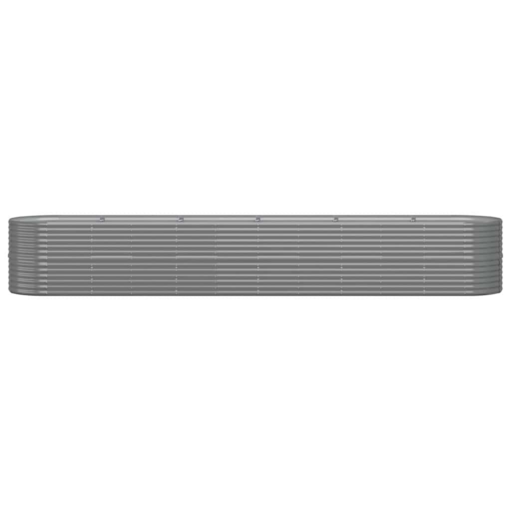 Letto Giardino Acciaio Zincato 440x80x68 cm Grigio