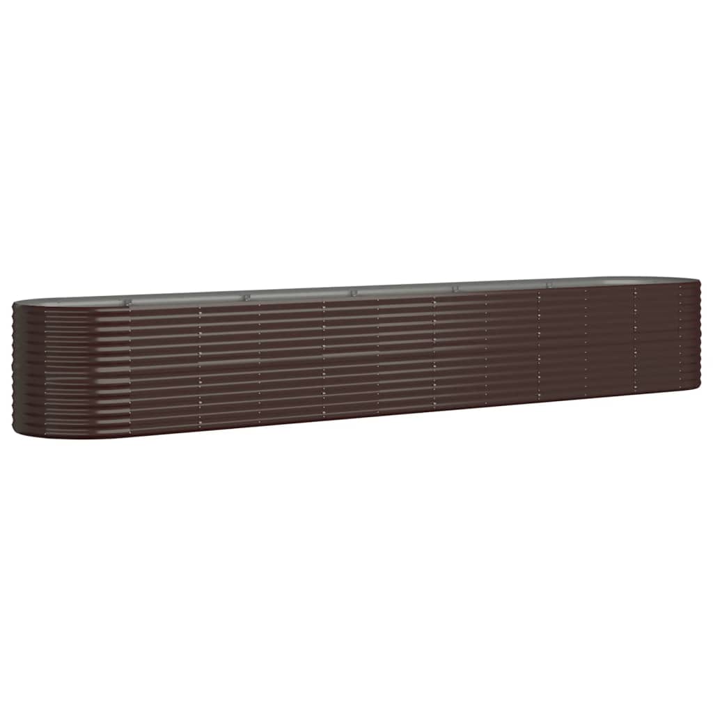 Letto Giardino Acciaio Zincato 440x80x68cm Marrone