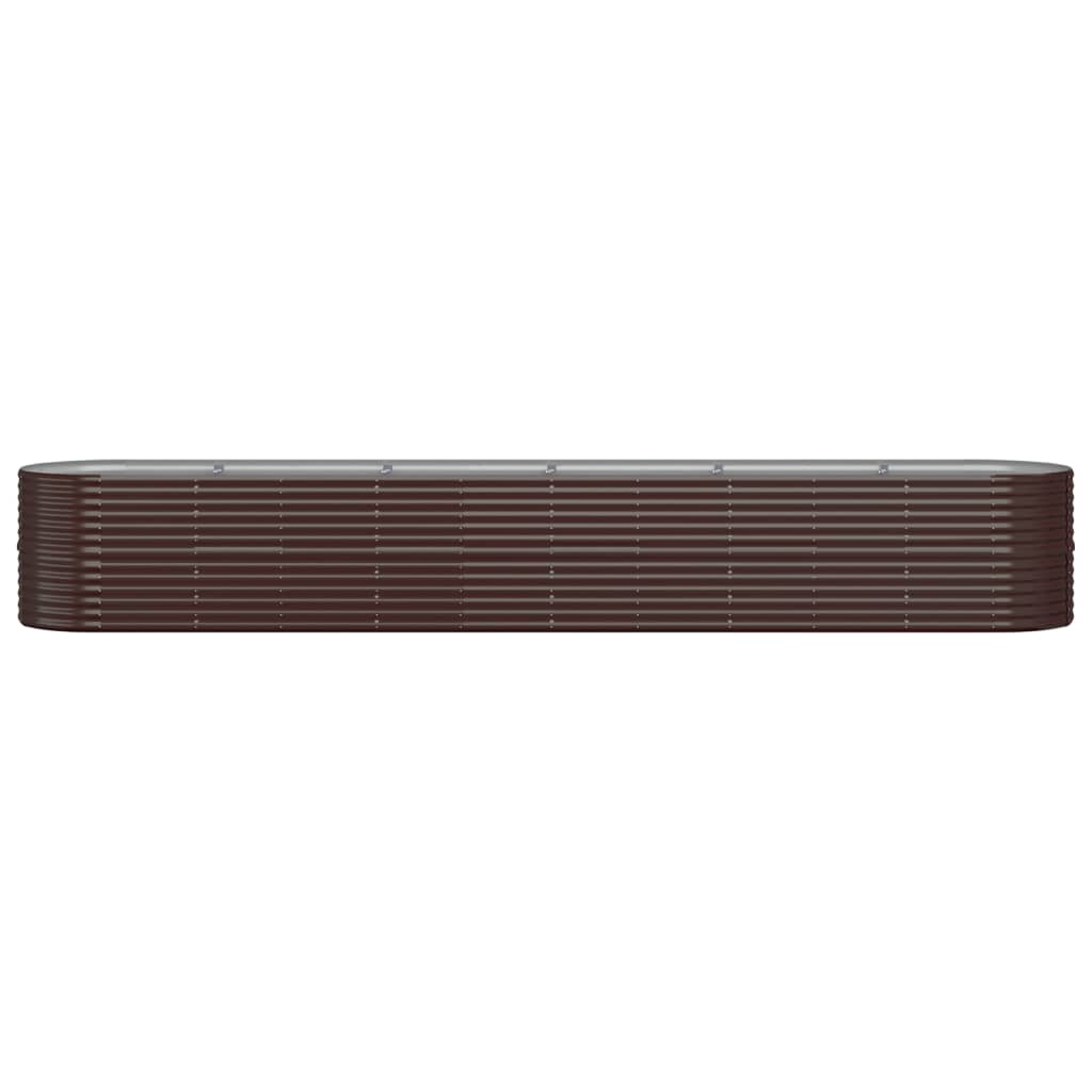 Letto Giardino Acciaio Zincato 440x80x68cm Marrone