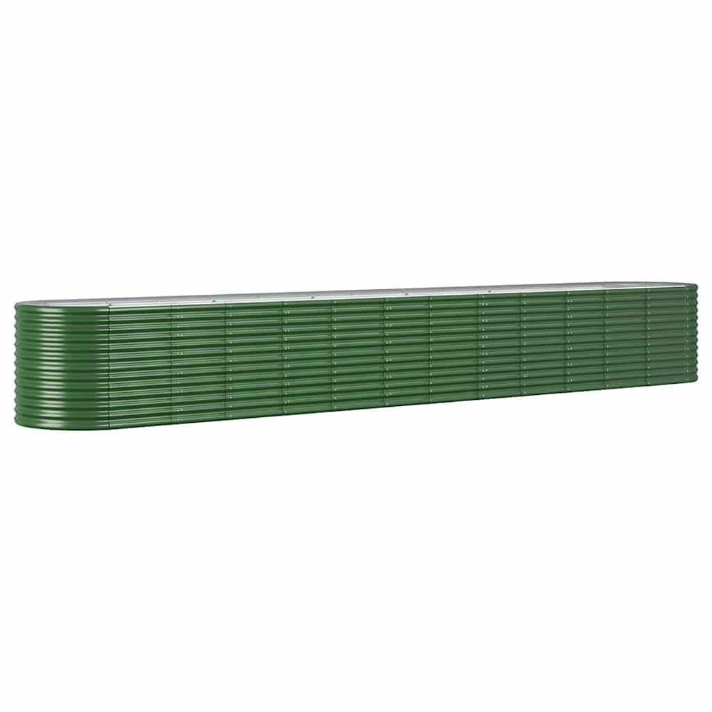 Letto Giardino Acciaio Verniciato a Polvere 512x80x68 cm Verde