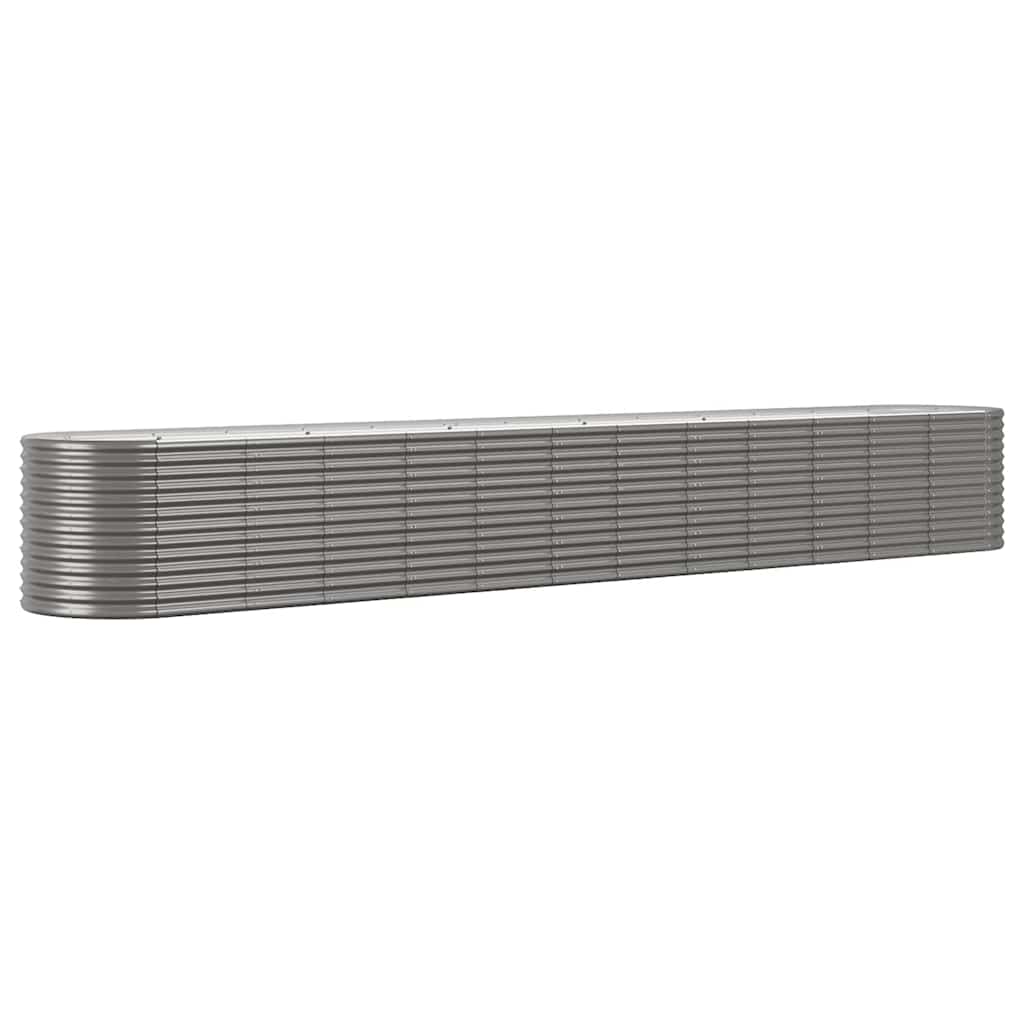 Letto Giardino Acciaio Verniciato a Polvere 512x80x68 cm Grigio