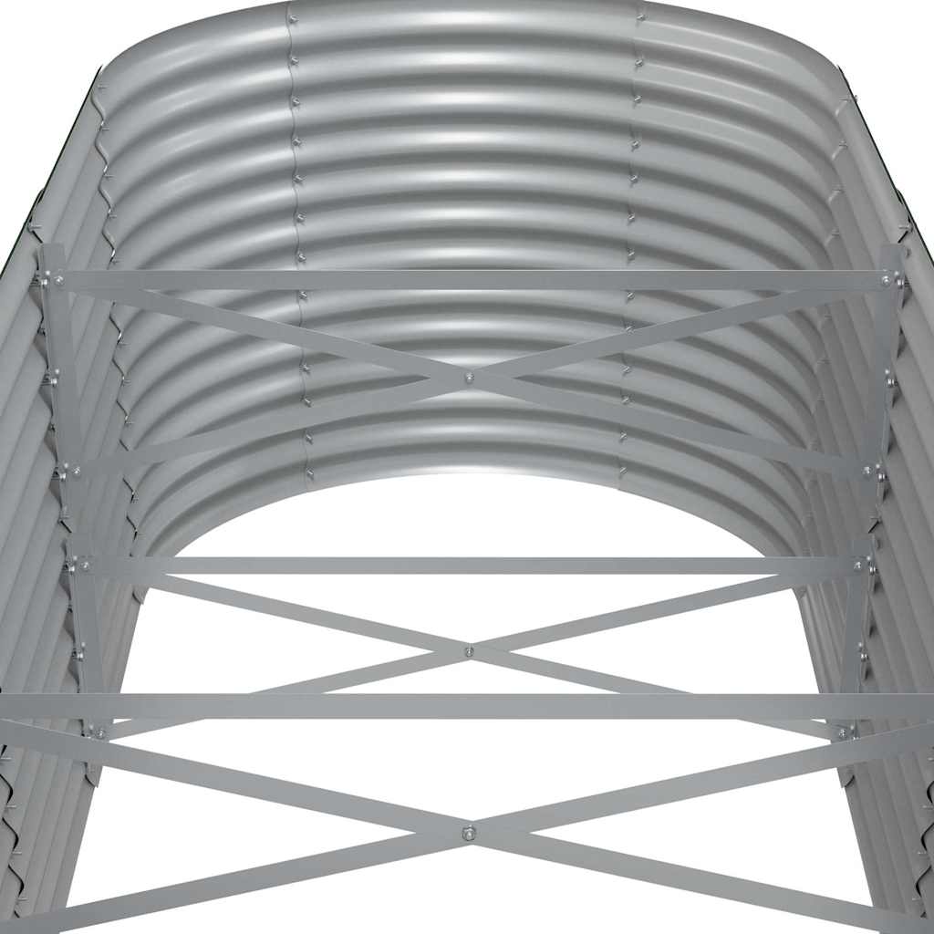 Letto Giardino Acciaio Verniciato a Polvere 512x80x68 cm Grigio