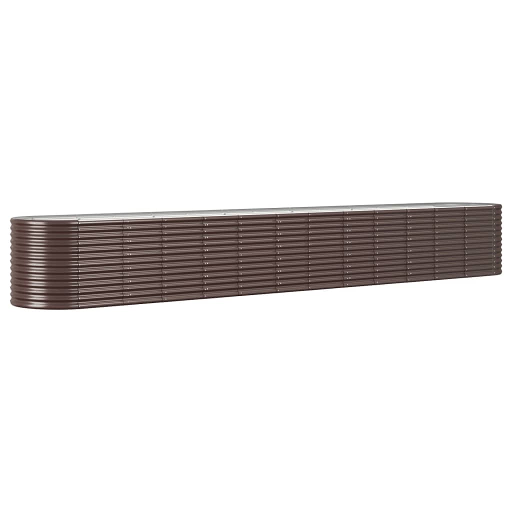 Letto Giardino Acciaio Verniciato a Polvere 512x80x68cm Marrone