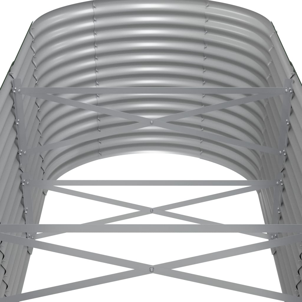 Letto Giardino Acciaio Verniciato a Polvere 512x80x68cm Marrone