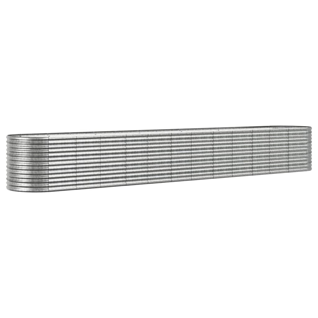Letto Giardino Acciaio Verniciato a Polvere 512x80x68cm Argento