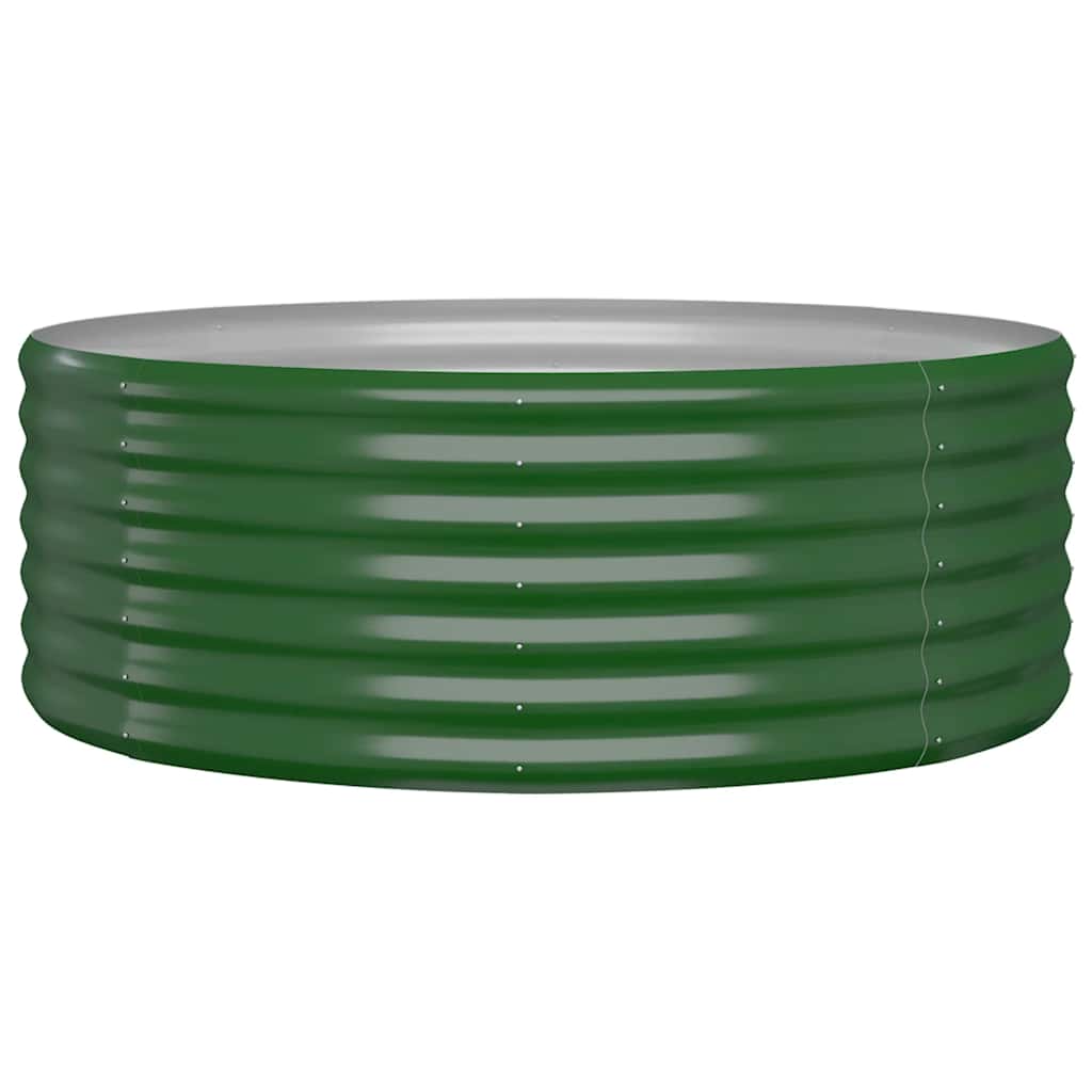 Letto Giardino Acciaio Zincato 100x100x36 cm Verde