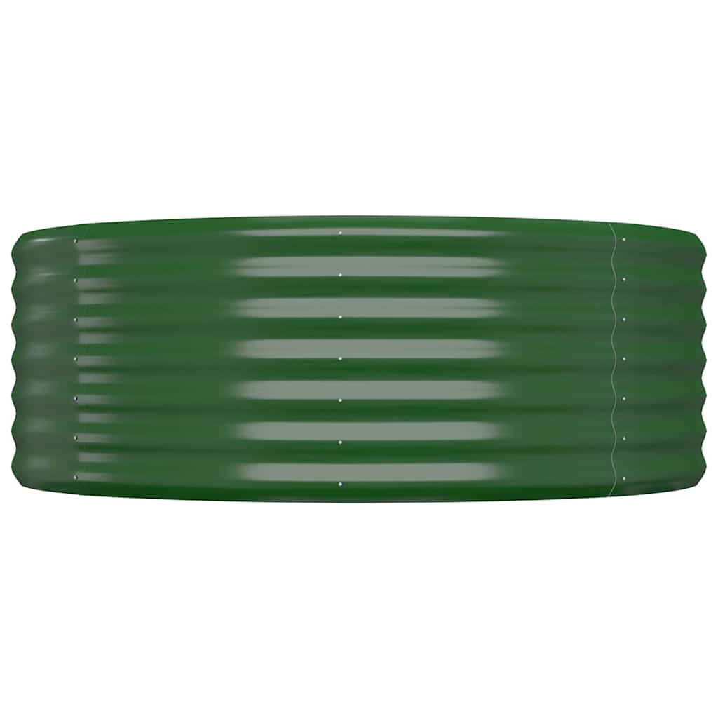 Letto Giardino Acciaio Zincato 100x100x36 cm Verde