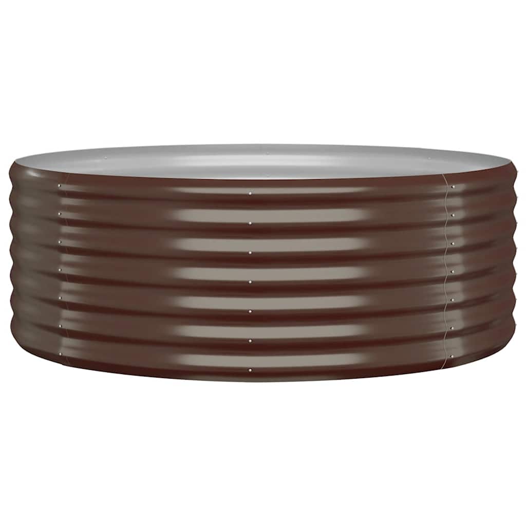 Letto Giardino Acciaio Zincato 100x100x36cm Marrone