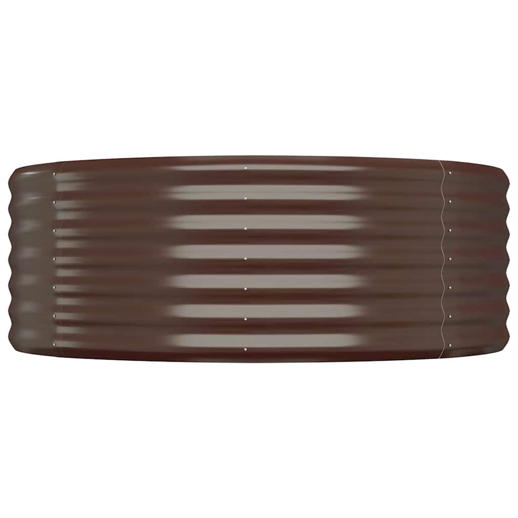Letto Giardino Acciaio Zincato 100x100x36cm Marrone