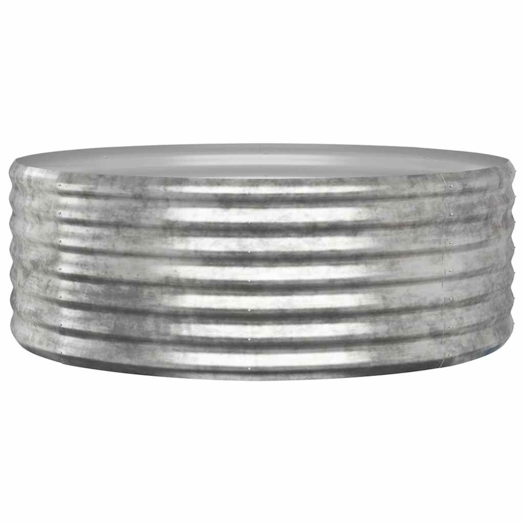 Letto Giardino Acciaio Zincato 100x100x36 cm Argento