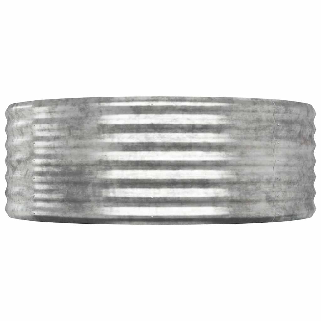Letto Giardino Acciaio Zincato 100x100x36 cm Argento