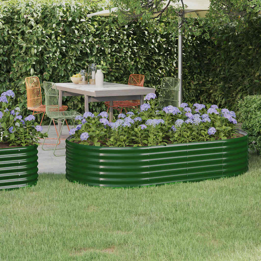 Letto Giardino Acciaio Zincato 175x100x36 cm Verde