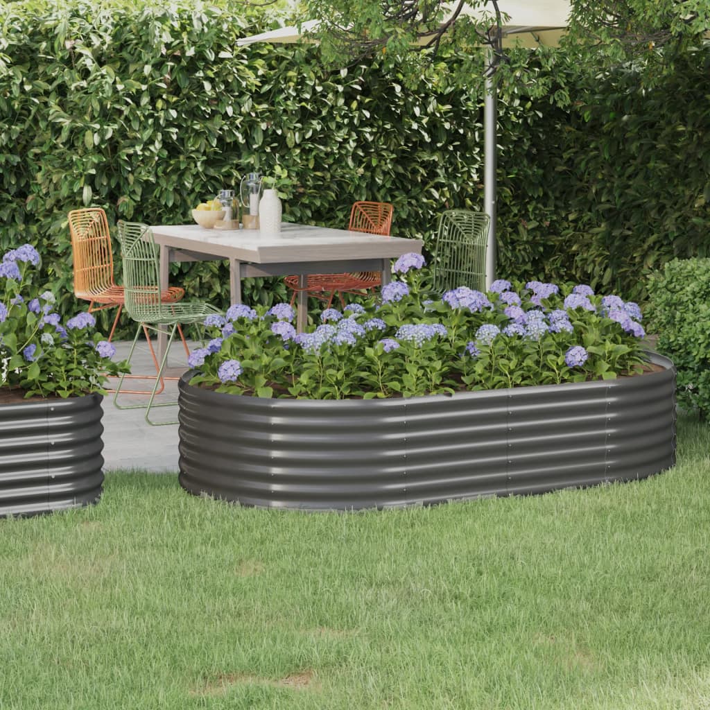 Letto Giardino Acciaio Zincato 175x100x36cm Grigio