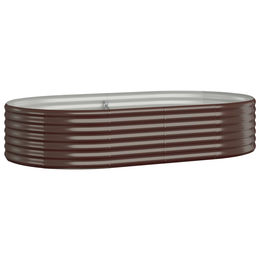 Letto Giardino Acciaio Zincato 175x100x36 cm Marrone
