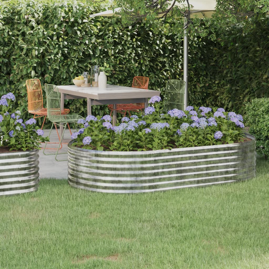 Letto Giardino Acciaio Zincato 175x100x36cm Argento
