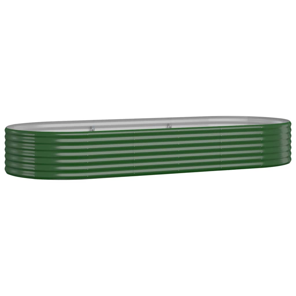 Letto Giardino Acciaio Zincato 249x100x36 cm Verde