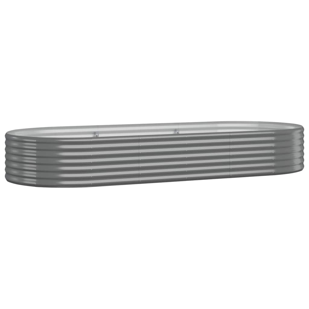 Letto Giardino Acciaio Zincato 249x100x36cm Grigio