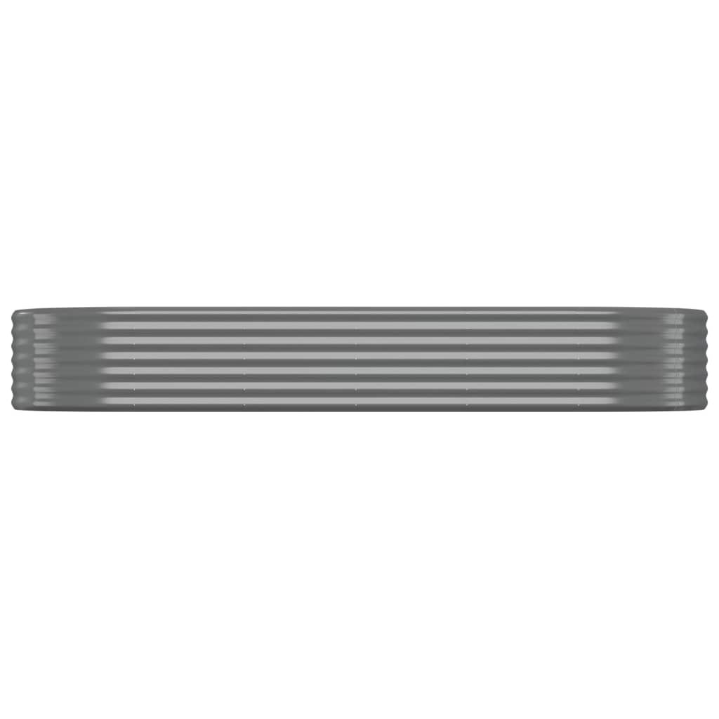 Letto Giardino Acciaio Zincato 249x100x36cm Grigio