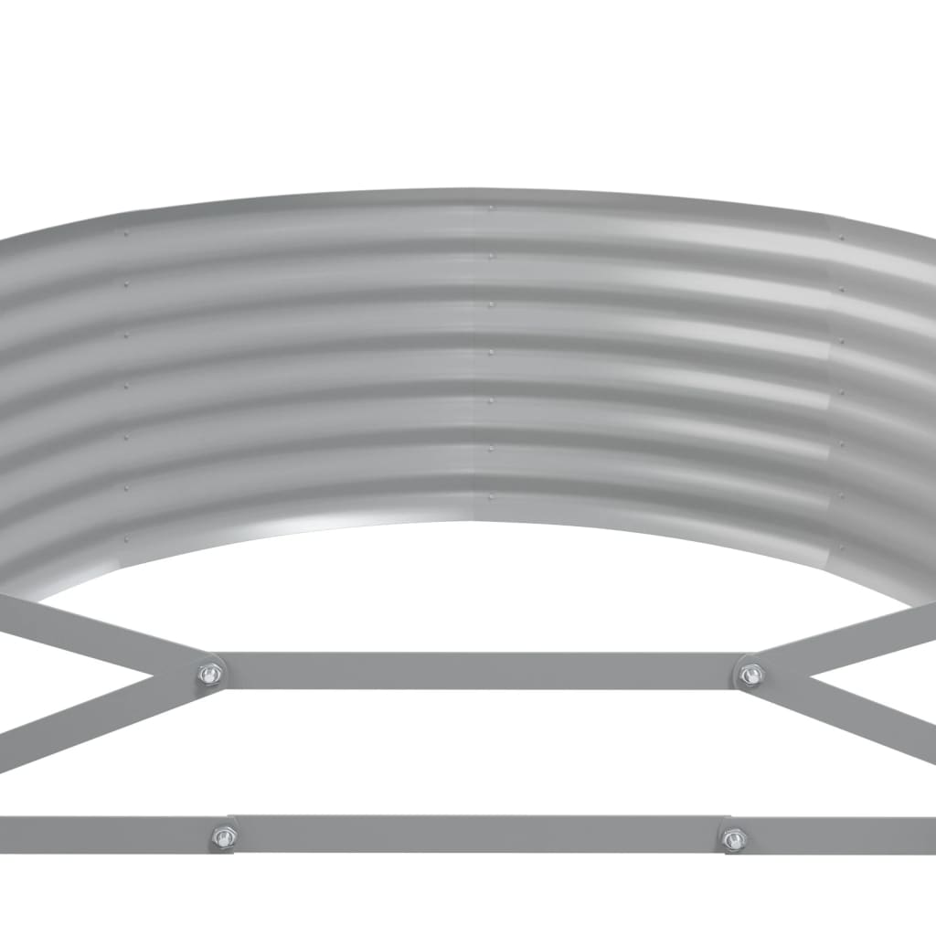 Letto Giardino Acciaio Zincato 249x100x36cm Grigio