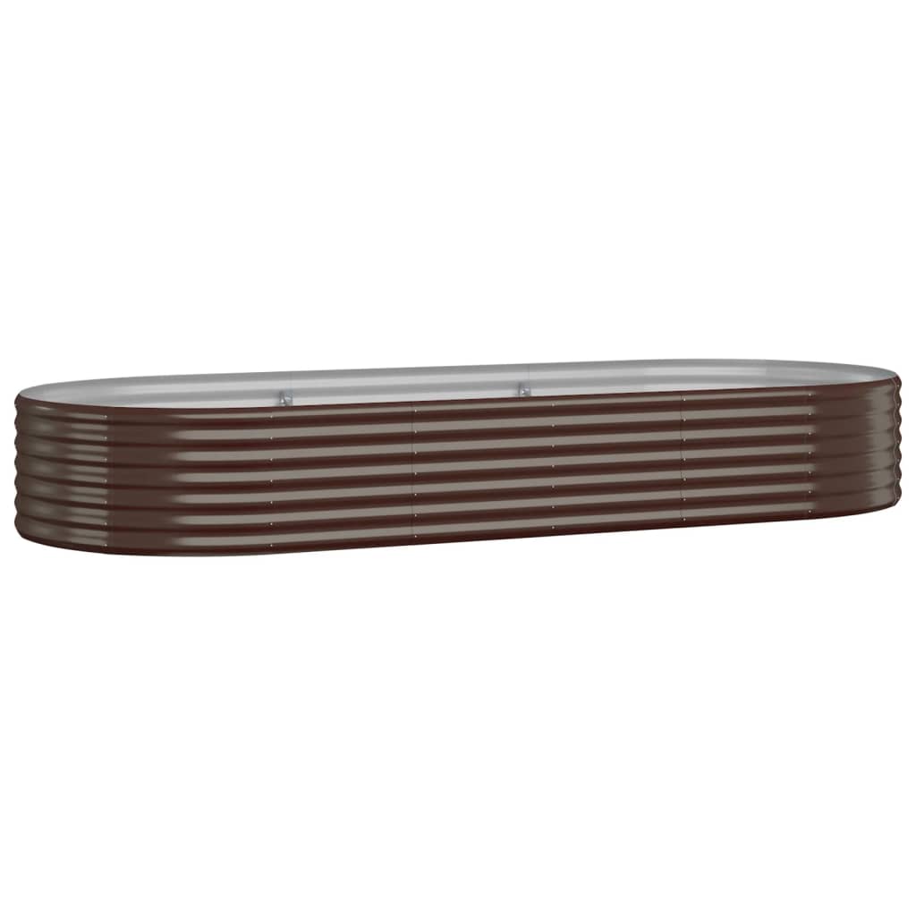 Letto Giardino Acciaio Zincato 249x100x36cm Marrone