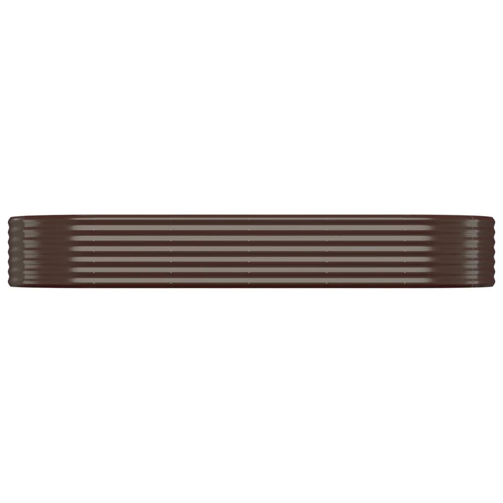 Letto Giardino Acciaio Zincato 249x100x36cm Marrone