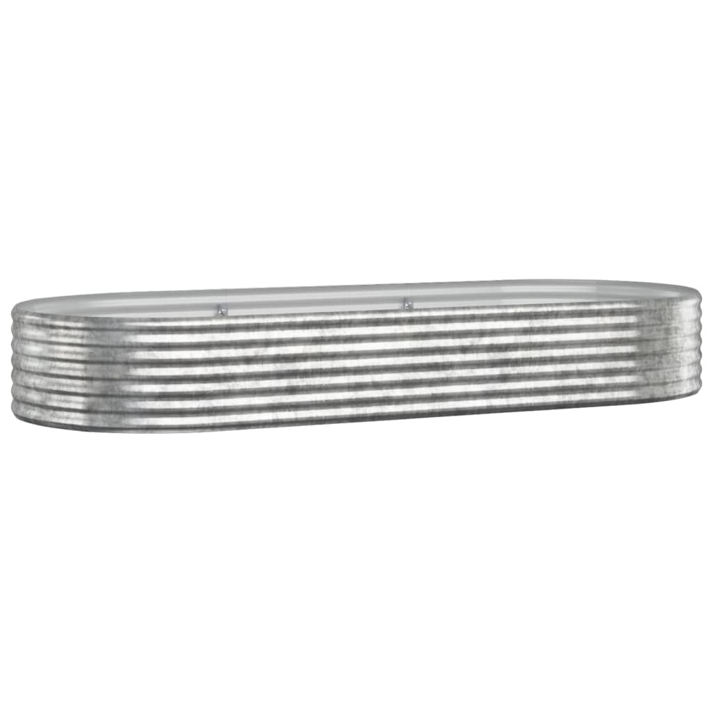Letto Giardino Acciaio Zincato 249x100x36cm Argento