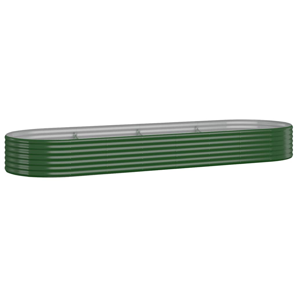 Letto Giardino Acciaio Zincato 322x100x36 cm Verde