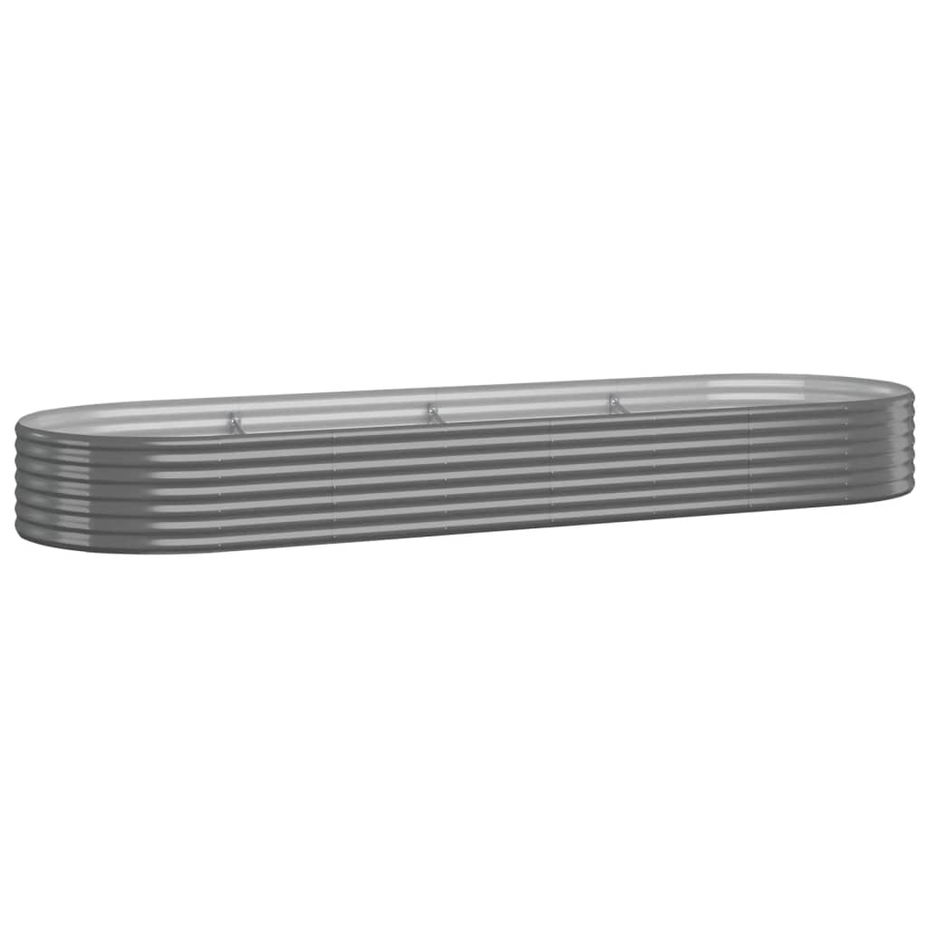 Letto Giardino Acciaio Zincato 322x100x36cm Grigio