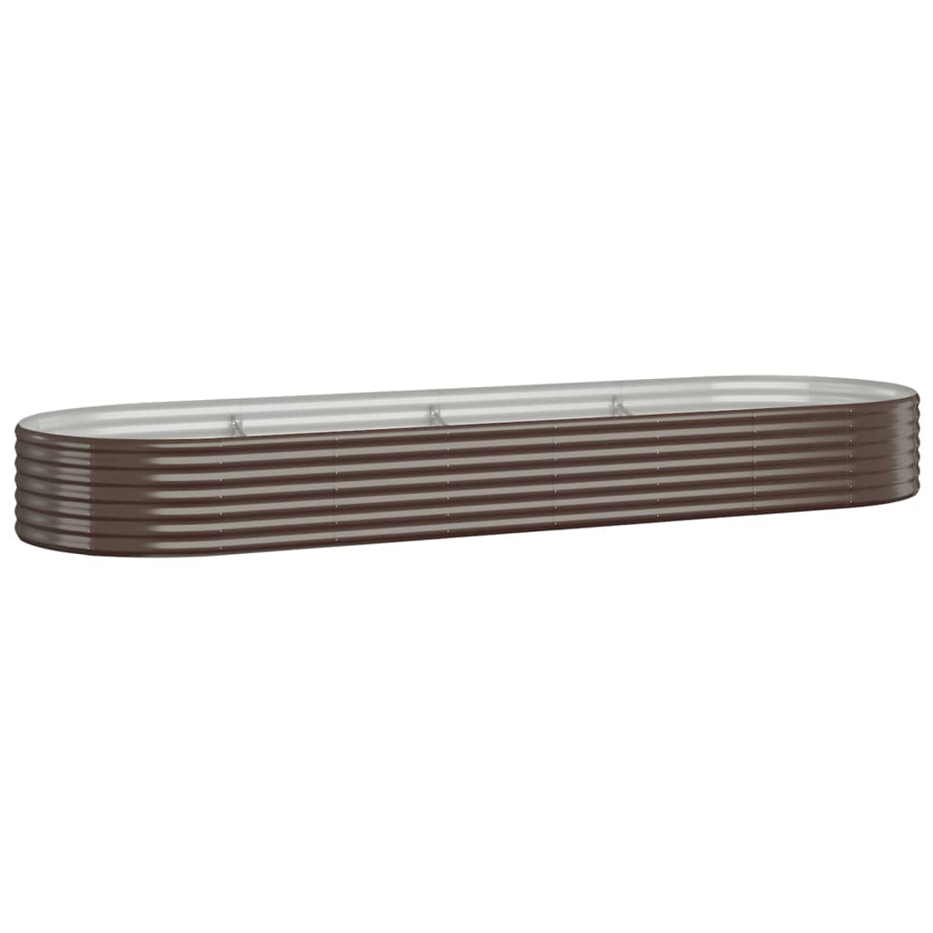 Letto Giardino Acciaio Zincato 322x100x36 cm Marrone