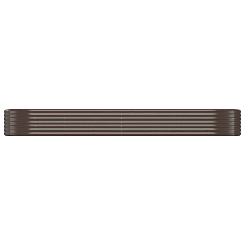 Letto Giardino Acciaio Zincato 322x100x36 cm Marrone