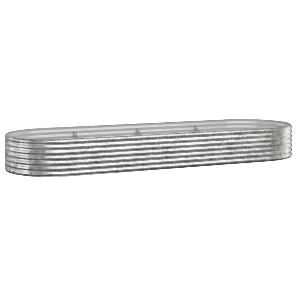 Letto Giardino Acciaio Zincato 322x100x36cm Argento